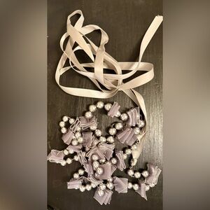 LOFT Silver and Gray Ribbon Necklace